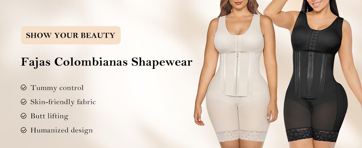 YIANNA Overbust Fajas Colombianas Moldeadoras Shapewear for Women Tummy Control Body Shaper Girdles Waist snatched Garment SpringStatements