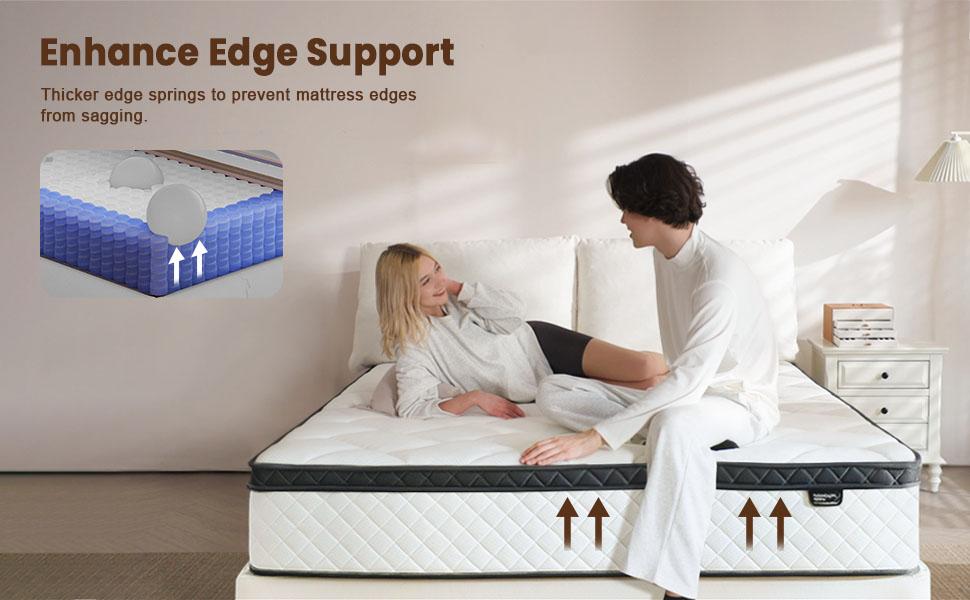 Bezzze Mattress 10-12 Inch Hybrid Mattresses in a Box with Comfort Foam and Pocket Coils,Hybrid Mattress with Memory Foam, Individual Pocket Spring for Motion Isolation, Back & Lumbar Support, Pressure Relief, Queen Bed Mattress Soft,Hybrid Mattress 2.0 Bezzze Mattress 10-12 Inch Hybrid Mattresses in a Box with Comfort Foam and Pocket Coils,Hybrid Mattress with Memory Foam, Individual Pocket Spring for Motion Isolation, Back & Lumbar Support, Pressure Relief, Queen Bed Mattress Soft,Hybrid Mattress 2.0