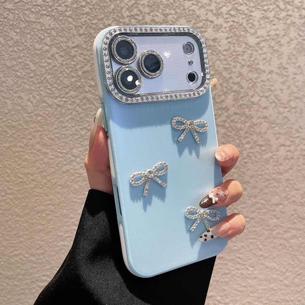 New Limited-Edition Luxury Diamond-Encrusted Large Window Phone Case For iPhone 17 16 15 14 13 Pro Max – Exquisite Butterfly-Inspired Shock-Resistant Protective Case