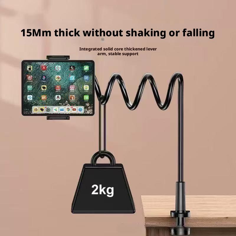 360 Degree Rotating Tablet and Cellphone Stand, Phone Tablet Holder, Adjustable Bed Headstand with Bendable Spiral Base, Perfect Partner for Tablets and Smartphones