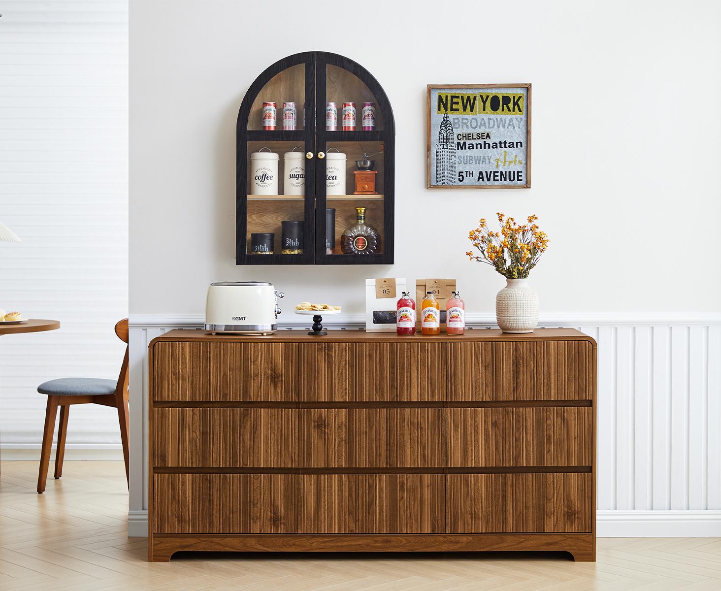 Giratree Modern Fluted 9-Drawer Dresser, 63" Wide Wood Storage Chest with Curved Design, Large Bedroom & Living Room TV Stand Giratree Modern Fluted 9-Drawer Dresser, 63" Wide Wood Storage Chest with Curved Design, Large Bedroom & Living Room TV Stand