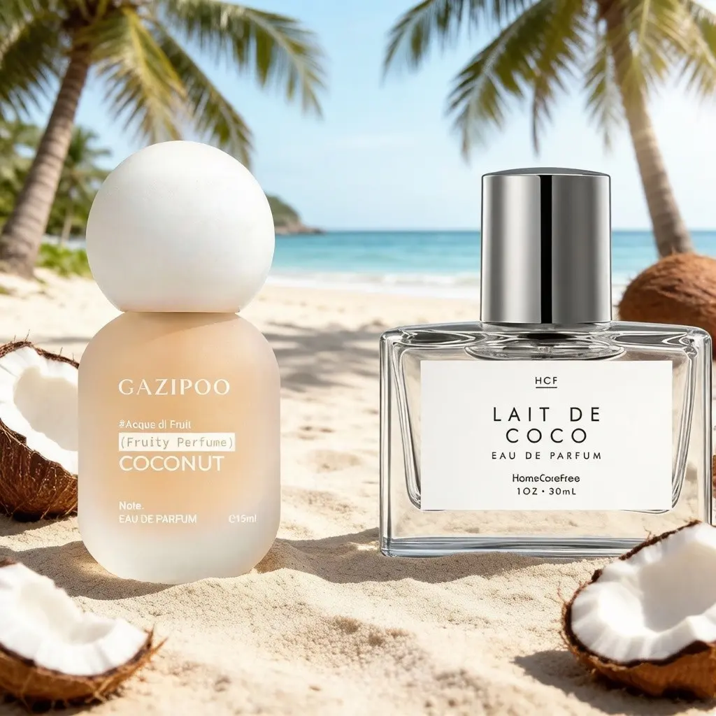 Coconut Perfume 15ML + 30ML, Pocket-Sized Refill Bottle, Large Bottle for Home/office, Various Fragrances, Essential for Coconut Lovers