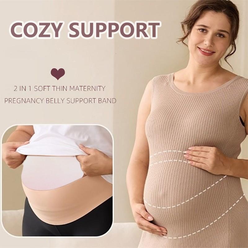 Pregnancy Belly Band, Cozy Support Ergonomic Maternity Belt, Invisible Pregnancy Support for Back, Abdomen, Waist Comfort