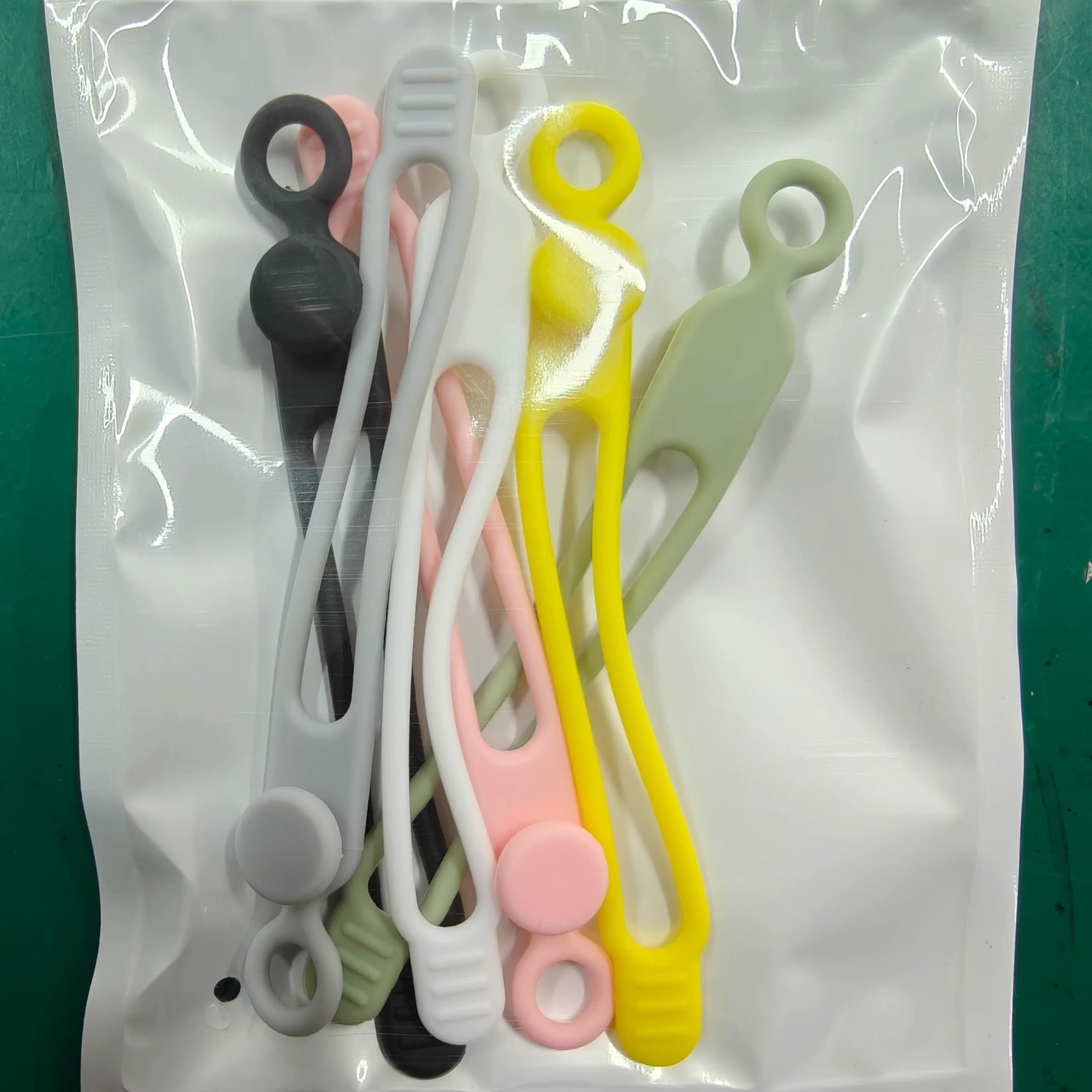 6/12pcs Silicone Cable Organizers, Reusable Elastic Cable Wrap, Data Cable Organizer & Cord Management Straps, 2026 Upgrade Silicone Cable Ties Reusable Cable Management Organizers