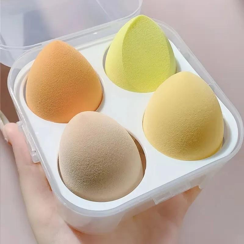 Multi-Color Makeup Sponge Set of 4, Dry Wet Use, Soft Blending, Suitable for Bb Cream, Foundation, Lotion, Universal Makeup Tool