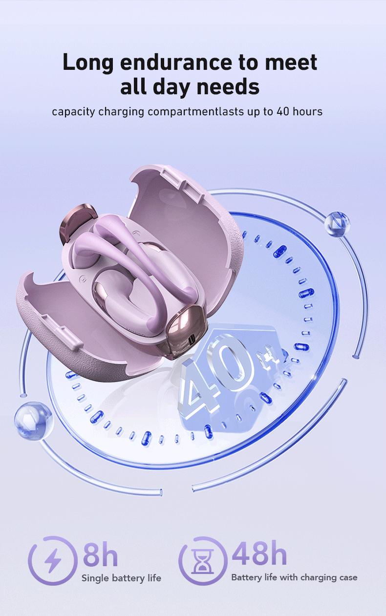 MINISO MS200 OWS Bluetooth Headset IPX5 Waterproof HIFI Sound Quality Charging Case 40 Hours Immersive High-quality Sound Effect Long-distance Connection Built-in Microphone