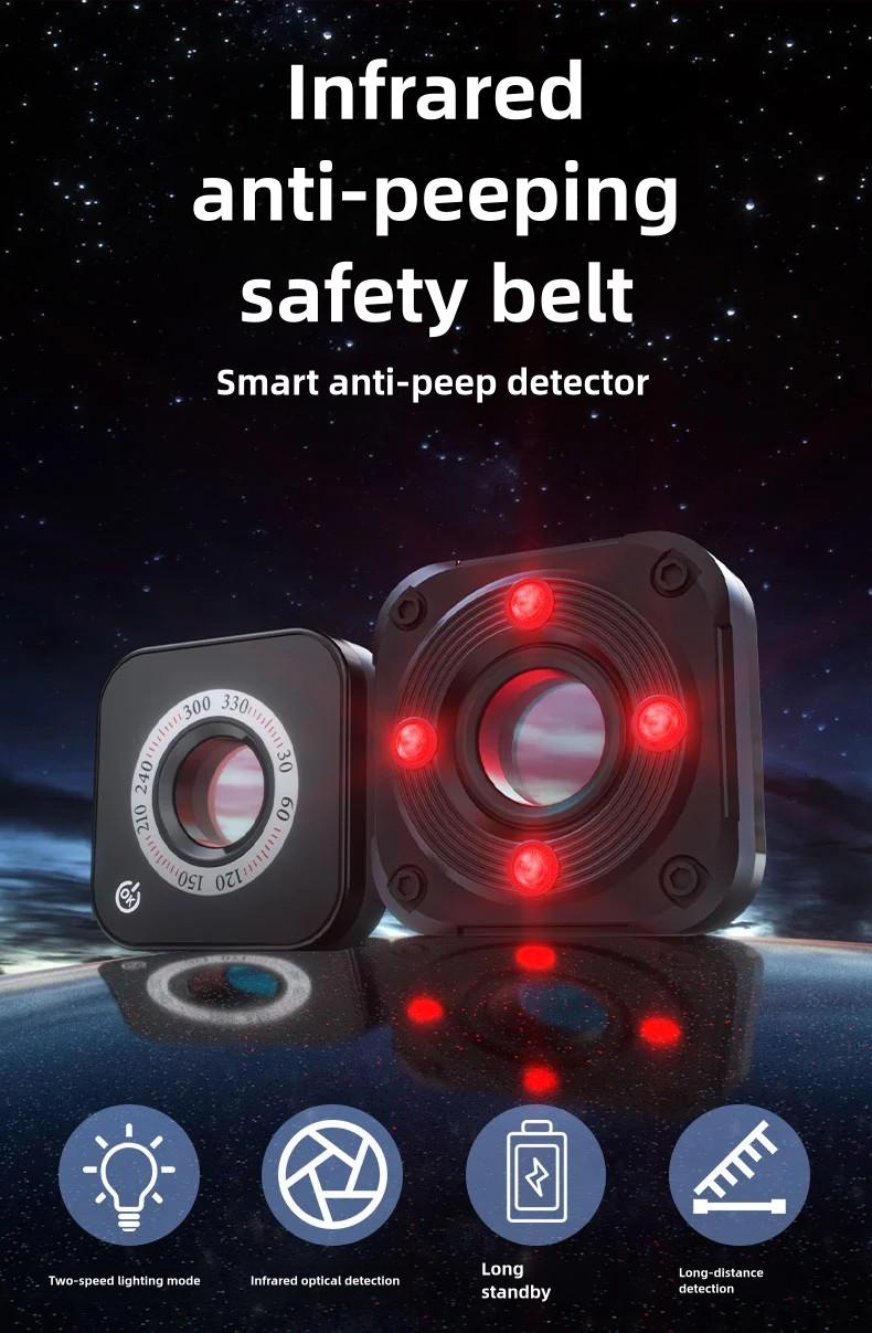 SecurEye Pro Hidden Camera Detector - WiFi Signal Scanner, Infrared & Magnetic Lens Finder for Spy Cams, GPS Trackers at Home/Office/Travel, Real-Time Alert