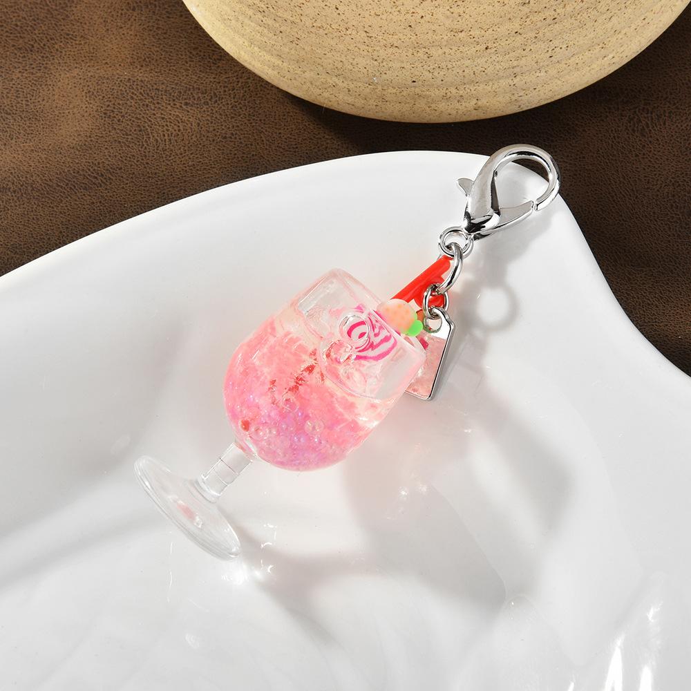 Resin Ice Cream Pendant, Jelly Wine Glass Charm Accessories, Hot Selling Cross-Border Goblet Pendant