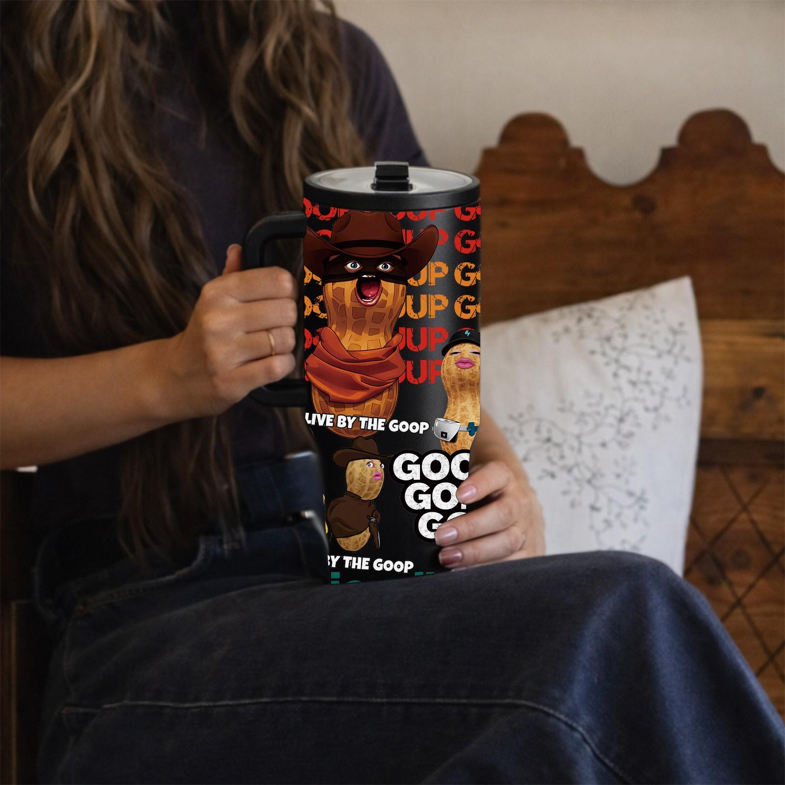 1 Pc 40oz insulated tumbler, funny meme tumbler, double wall vacuum mug, leak proof travel mug with handle, emoji aesthetic cup, hot cold drinks 12h hot 24h cold, viral funny gift for women men, reusable coffee mug, trendy tumbler