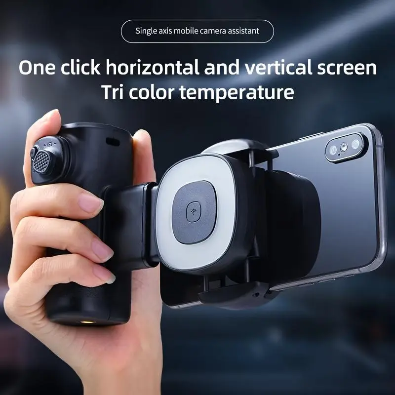 Smartphone Camera Grip, Phone Mount, Detachable Remote Shutter, One-Touch Automatic 360° Magnetic Rotation, Phone Light Photography, Effortless Selfies And Live Streaming