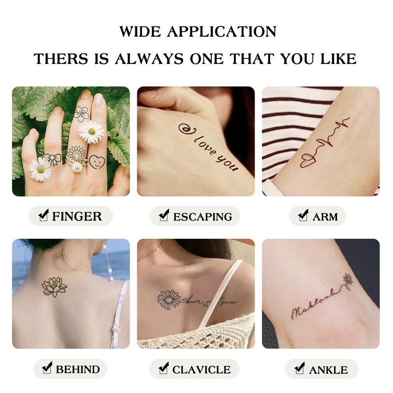 Temporary Tattoo Stencil Set with Butterfly Flower Letter Patterns, Includes 10 Bottles of Temporary Tattoo Juice, Multi-Pack, Temporary Tattoo Kit Temporary Tattoo Stencil Set with Butterfly Flower Letter Patterns, Includes 10 Bottles of Temporary Tattoo Juice, Multi-Pack, Temporary Tattoo Kit