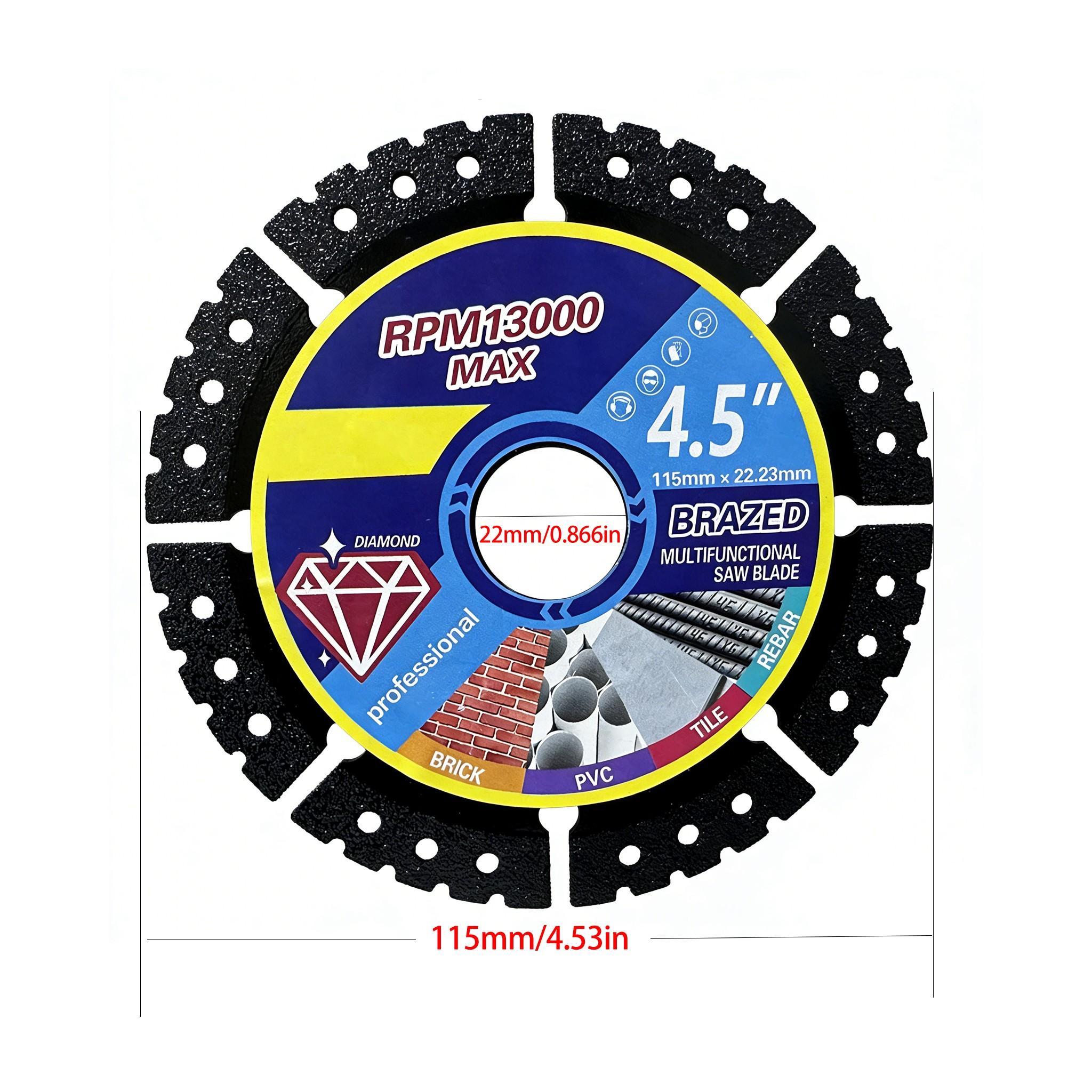 3pcs Multi-Functional Cutting Discs, Precision Metal Cutting Blades, 115x22mm, Suitable for PVC, Iron, Stainless Steel, Aluminum, High Carbon Steel