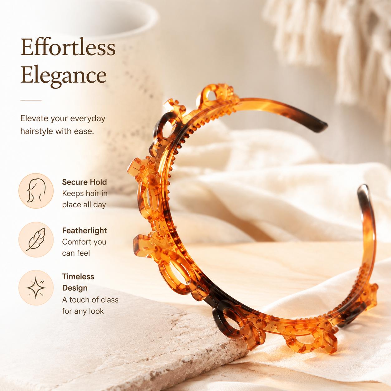 4-Pack Soft Double-Layer Twist Plait Headbands Featuring Non-Slip Flexible Clips for Skincare, Makeup Application, Daily Use, and Tension-Free Hair Styling — Breathable Braided Design Suitable for All Hair Types and Sensitive Scalps