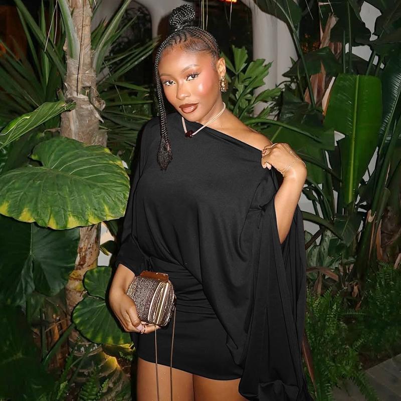 Women Spring Autumn Long Sleeve Party Club Evening Bodycon Mini Dress