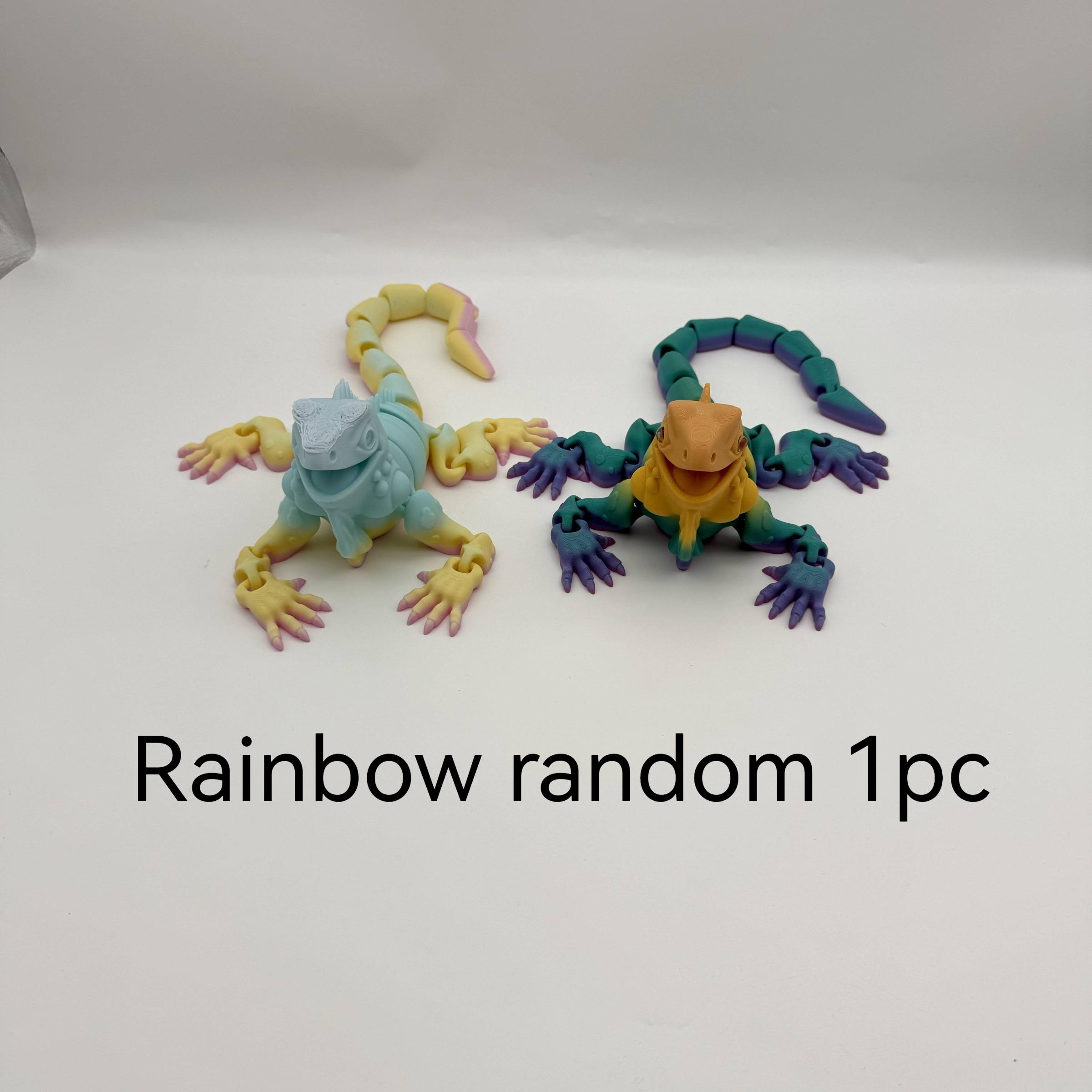 3D Printed Lizard Figurine with Realistic Eyes, Home Decor, Collectible Room Decor, Moving Joints, Perfect Christmas Gift, Party Decoration, Birthday Present #TOP PICKS