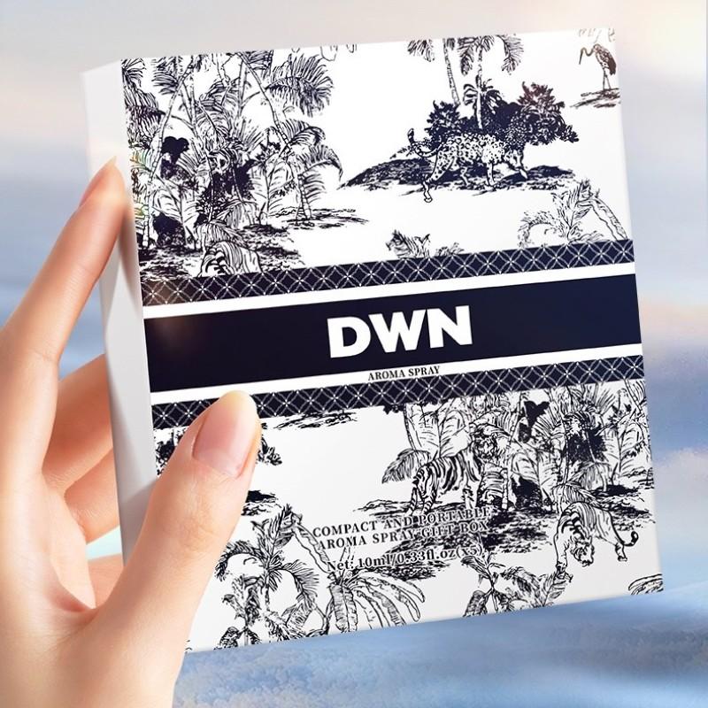 5pcs/box Neutral Scent Perfume Set, Alcohol-Free Fresh Fragrance Spray, Long-Lasting Light Scent for Body and Hair, Outdoor Use