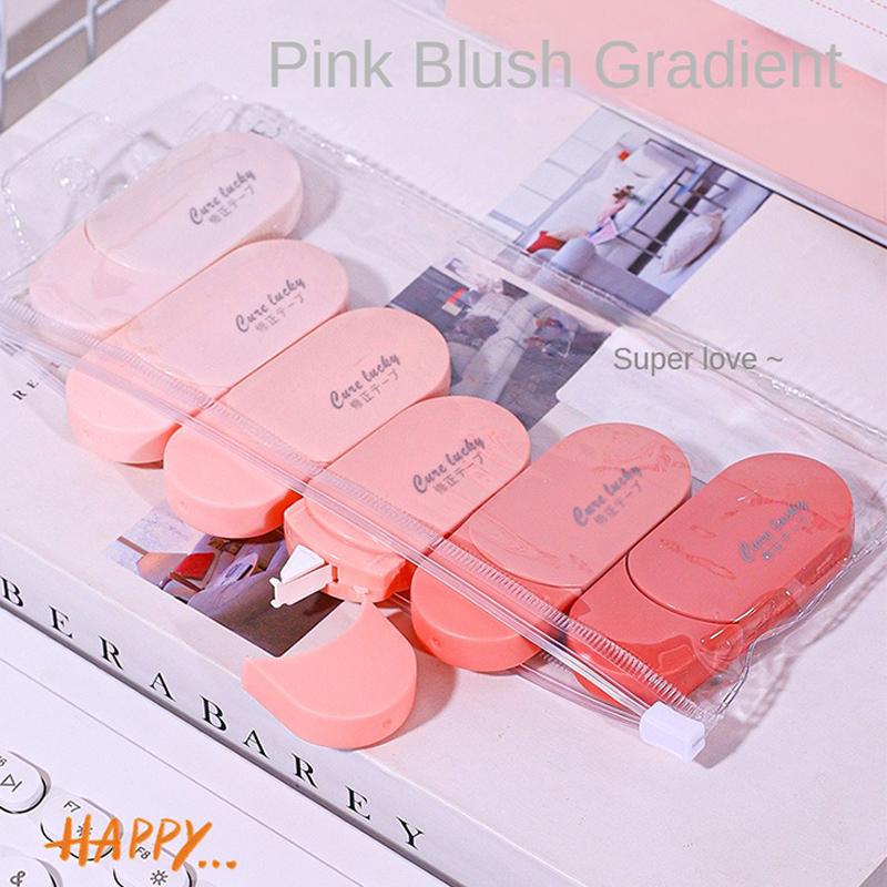6pcs Macaron Color Mini Correction Tape Set, Soft Colors, Portable and Stylish, Light Blue, Mint, Lavender, Sky Blue, Smooth Finish, Ideal Gift