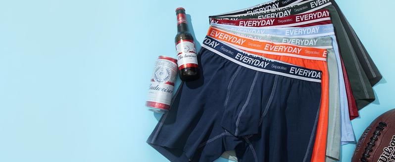 3/7 Counts, Men's Cotton Dual Pouch Everyday Boxer Briefs, Regular Fit Casual Comfy Breathable Bulge Enhancing Shorts for Daily Menswear, Men's Underwear for All Seasons