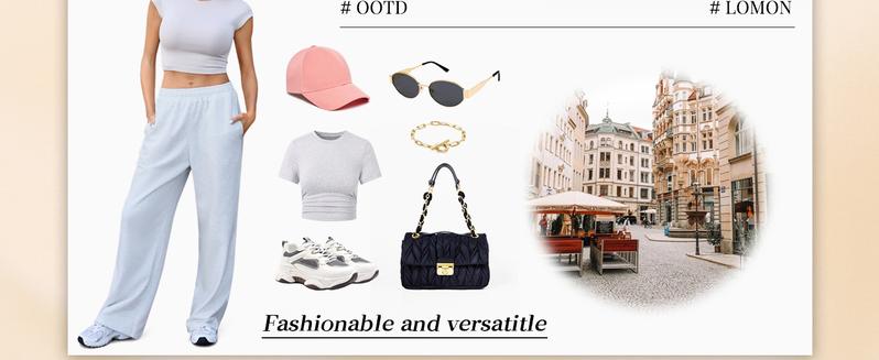 Wide Leg Sweatpants Women Low Rise Fleece Sweat Pants Fall Clothes 2025 Teen Girl Baggy Jogger Sweatpant with Pockets