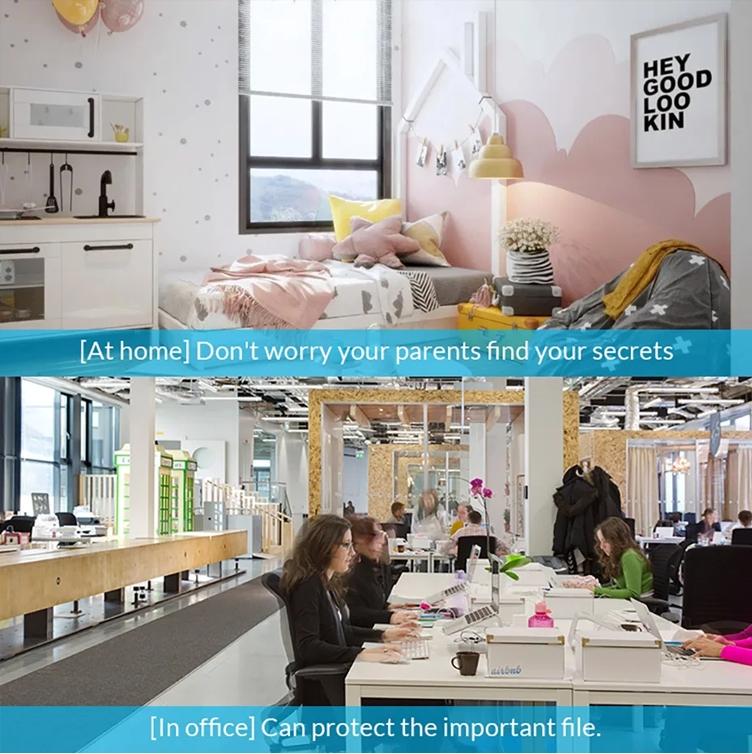 Smart Fingerprint Hanging Lock, USB Rechargeable, Biometric Fingerprint Lock, Zinc Alloy Security, Easy One-Click Operation