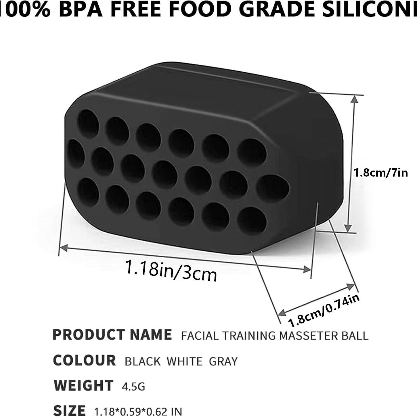 Unisex Jaw Exerciser Set, Jawline Trainer, Jaw Enhancer, 3 Resistance Levels (6 Pieces), BPA-Free Silicone, Ideal for Beginners, Intermediate, and Advanced Users