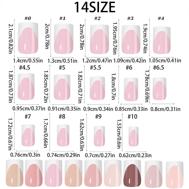 140Pcs French Gel Nail Tips, French Tip Press on Nails Short Square, Glossy Natural Artificial Full Cover Cute False Nails Pre-lasting, Short Square Press On Nails Fake Nails Extensions Gel Nail Tips Nail Art DIY Manicure Gifts for Women, Nail Tips Kit