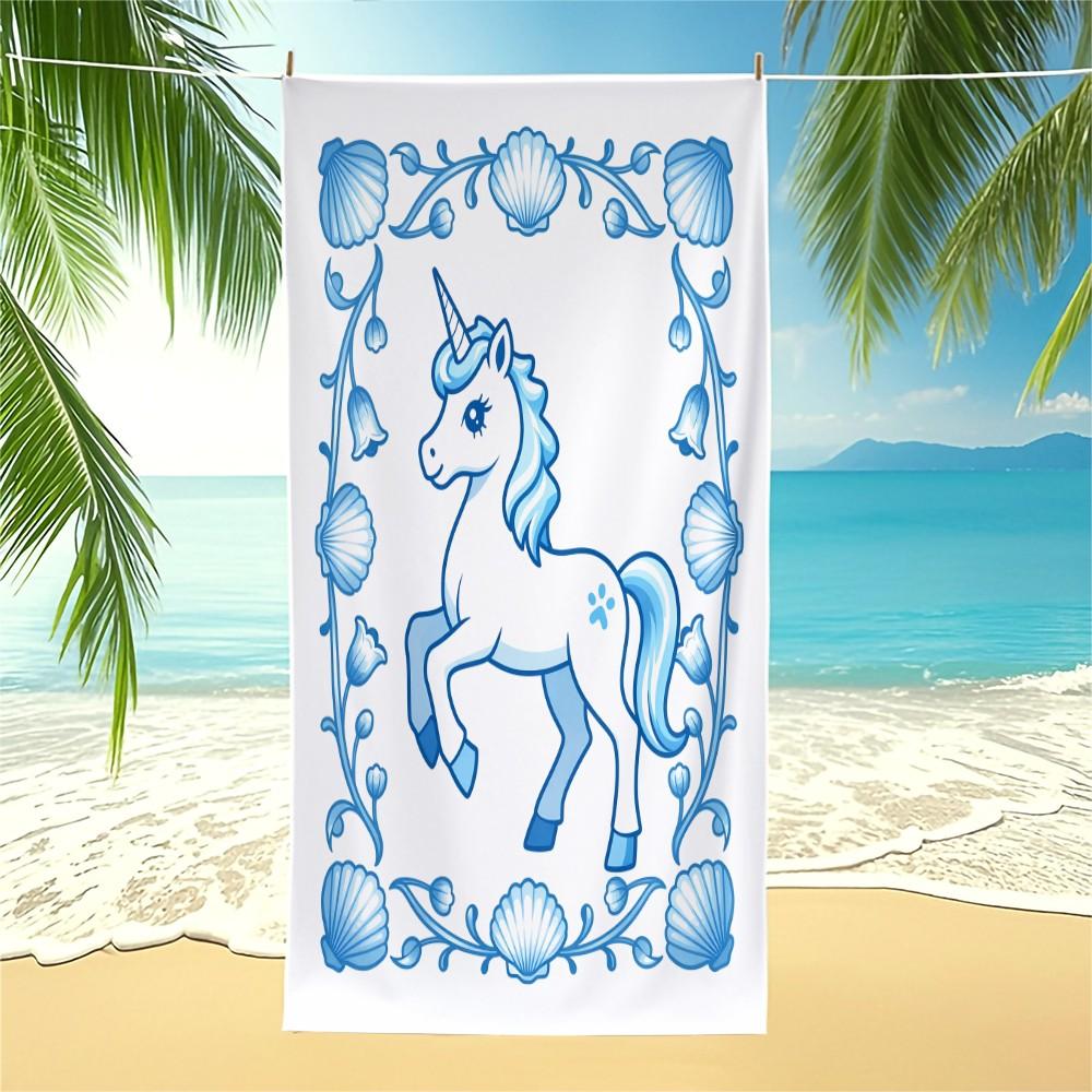Cute Sweet Rococo Style Beach Towel, Absorbent & Quick Dry, Breathable & Comfortable, Durable & Wear Resistant, Suitable for Women & Men, Perfect for Swimming Camping Surfing, Ideal Gift for Girls