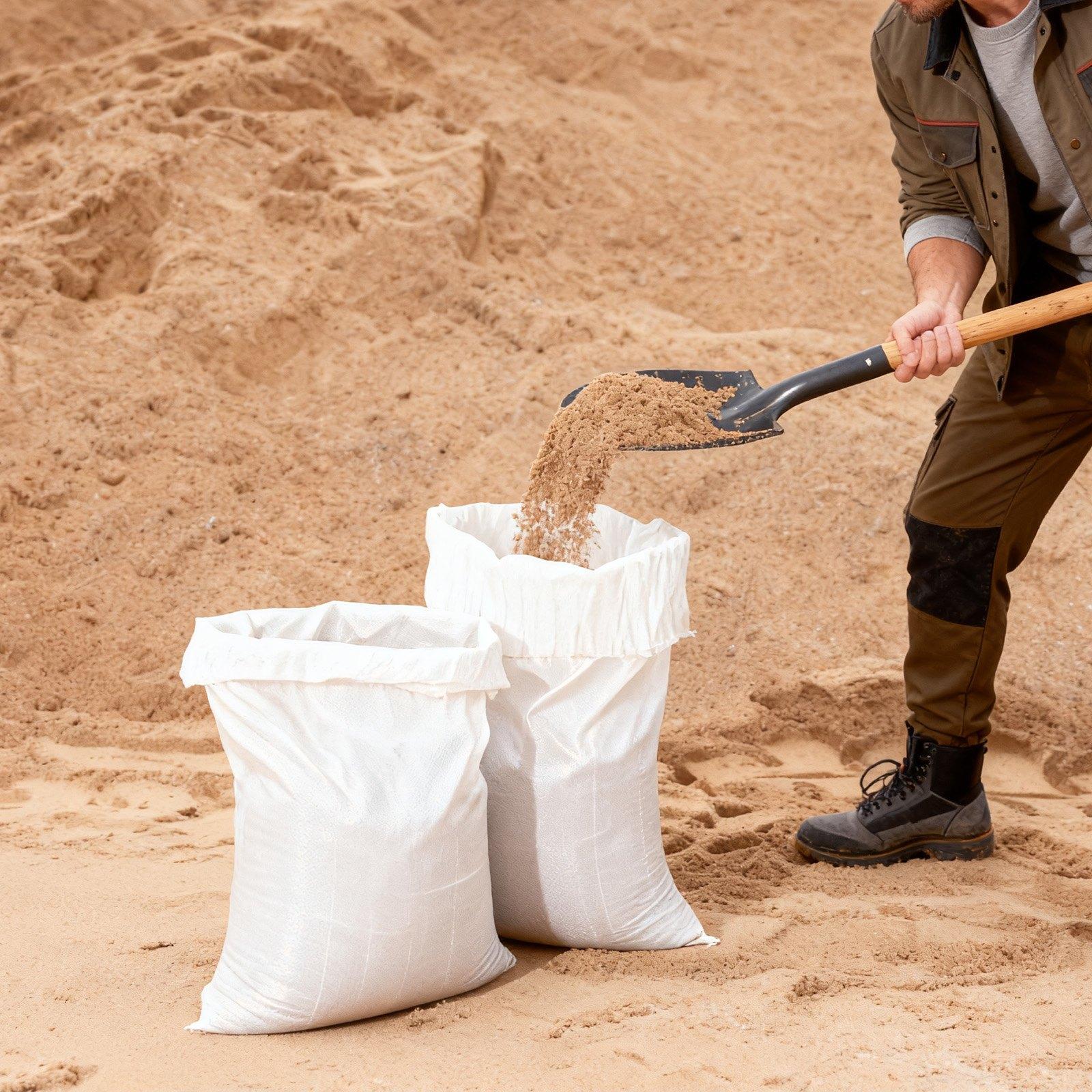 VEVOR Empty Sandbags, 200 Packs 16 x 26 in, Heavy Duty Sand Bags Sacks with Ties, 50lb Capacity Woven Polypropylene Sandbags, Tear-Resistant & UV-Resistant Sand Bags for Flood Protection Barrier