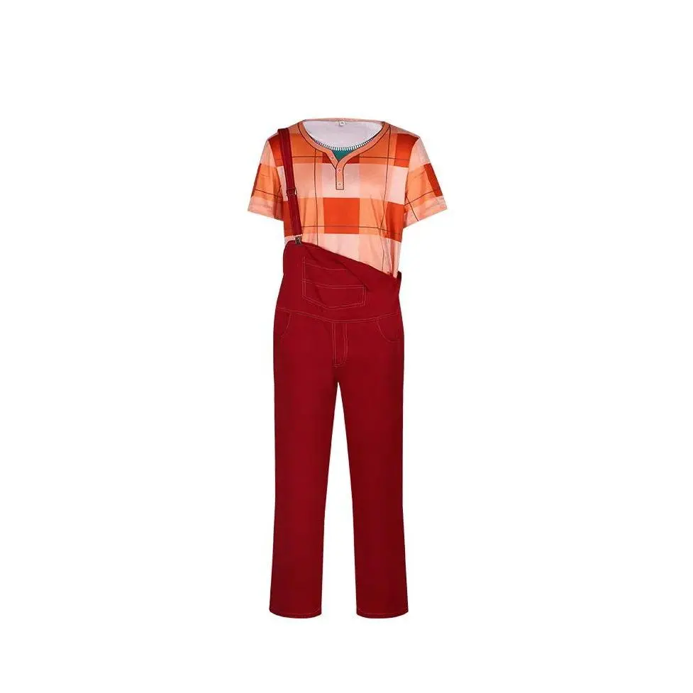 Anime Invincible Destruction King Schweetz Cosplay Costume Wreck It Cos Ralph T-Shirt Overalls Outfits Party Daily Clothing