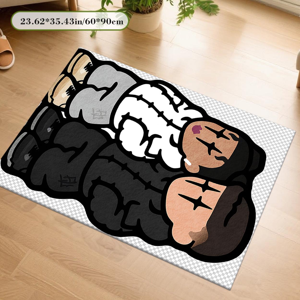 Irregular Printed Rug Velvet soft and comfortable patterned printed carpet, suitable for multiple scenarios, available in various sizes, soft and non-shedding Decorative Rug