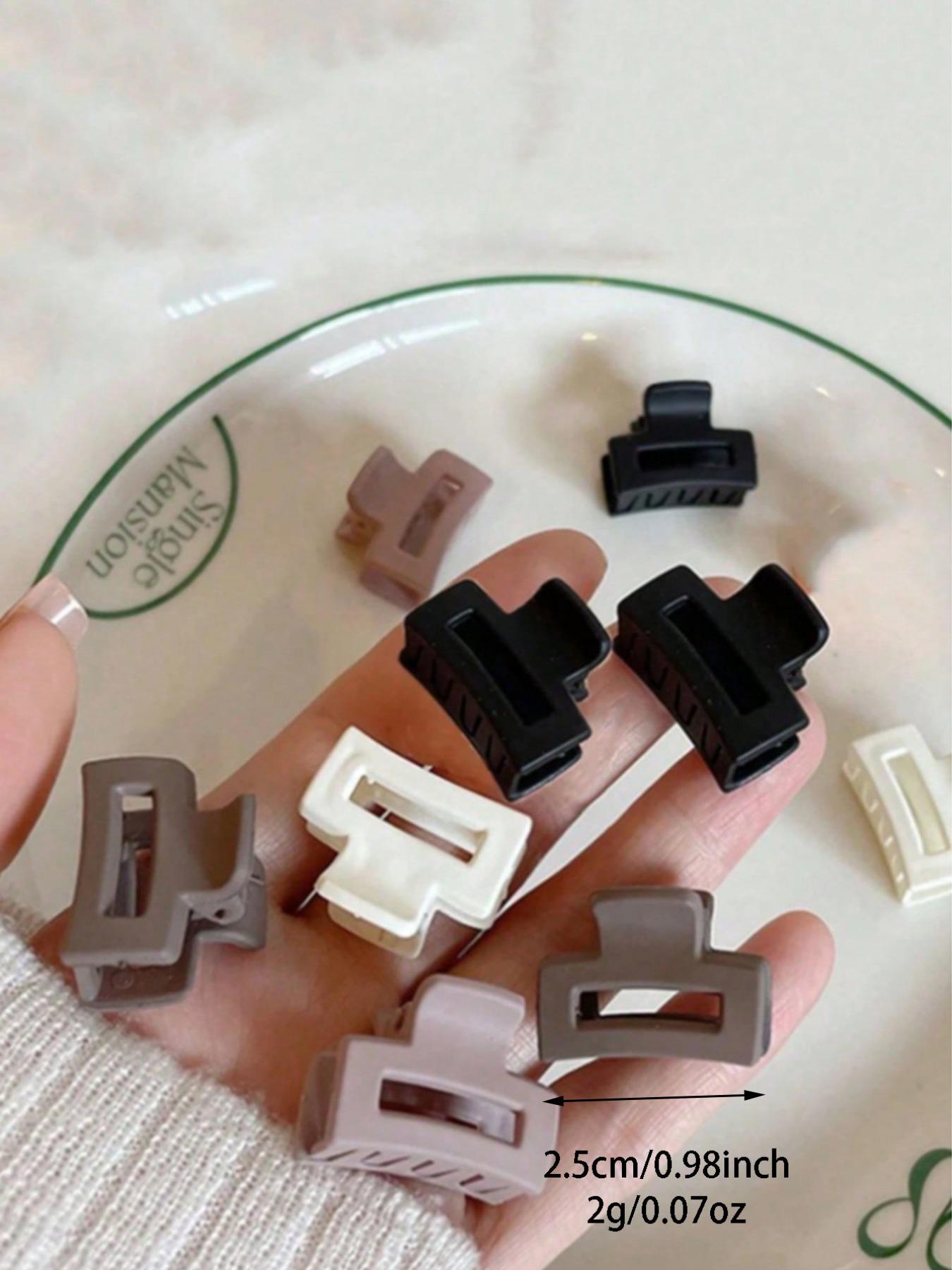 10/20pcs 2.5cm Fashionable Mini Hair Clips, Versatile Bangs Clip, Small Simple Hair Claw Clamp, Retro Vintage Style Hair Jaw Clip Hair Clamps Hair Clutch Hair Catcher Clip, School Stuff, College, Flat Claw Clips