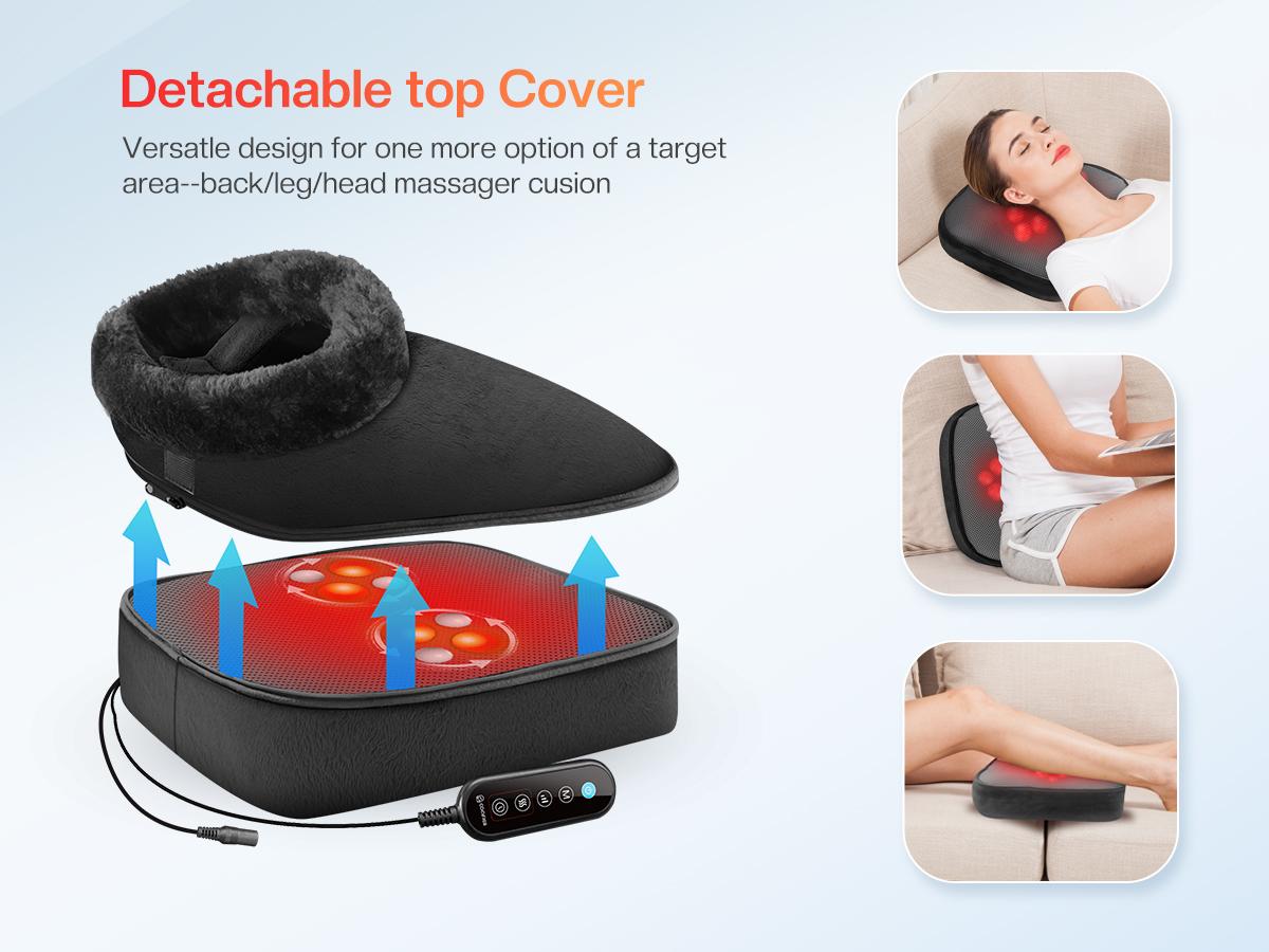 COMFIER Shiatsu Foot Massager with Heat- Kneading Back Massager with Heating Pad, Heated Foot Warmer, Electric Feet Massager Machine for Foot Stress Relief