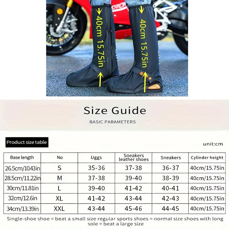 Thick Durable Outdoor High-Top Waterproof Rainproof Shoe Covers/rain Boots, Motorcycle Riding, Outdoor Leisure Fishing, Rainy Day, Rainy Season, Rainy/snowy Hiking, Rain Shoes