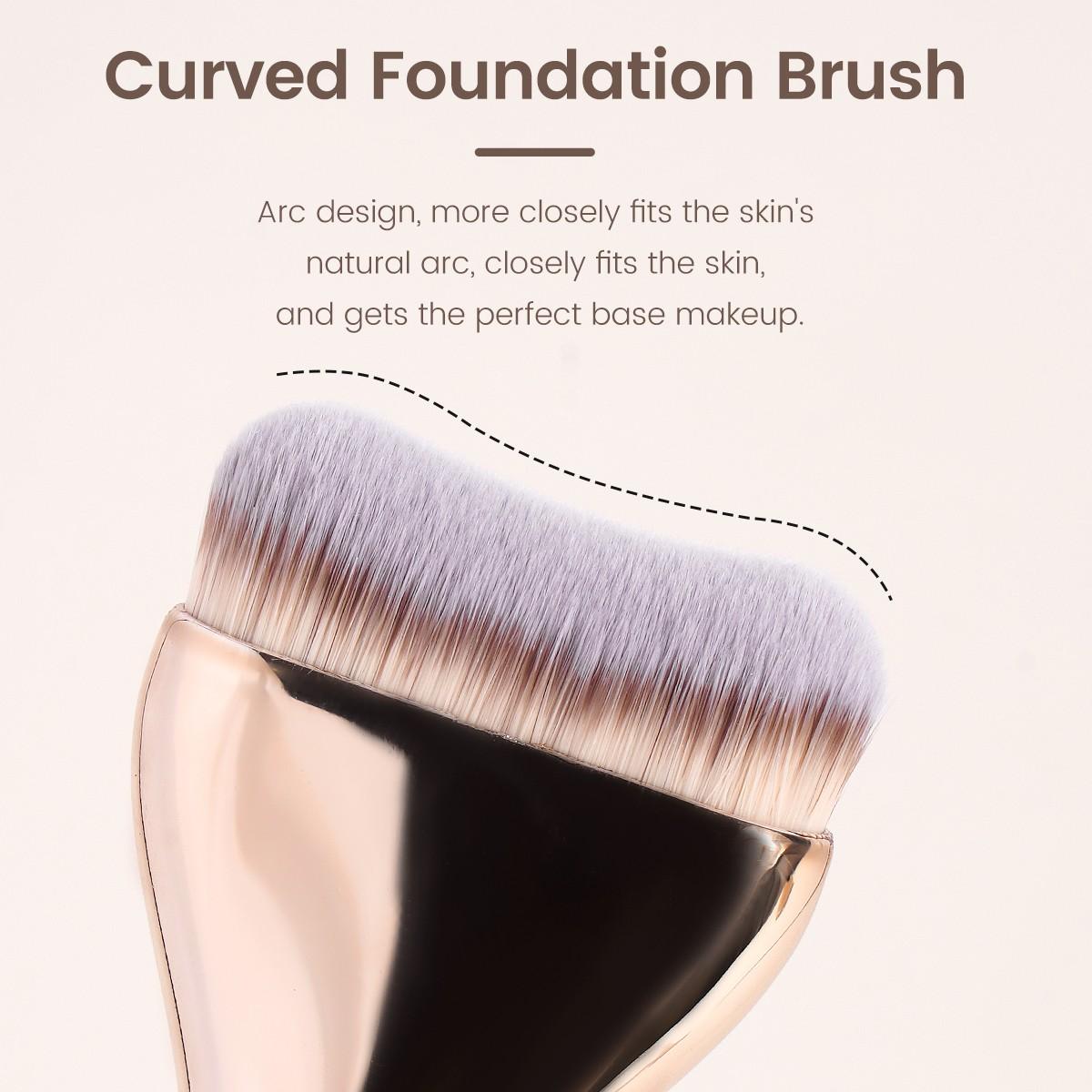 Maange 3-Piece Makeup Brush Set, Foundation Brushes, Professional Cosmetic Tools, Essential Beauty Kit for Flawless Application