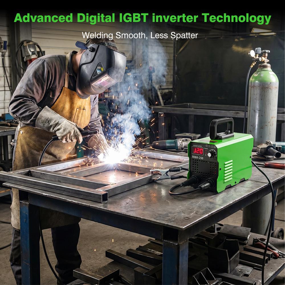 110V Portable Lightweight IGBT DC Inverter Stick Welder - Digital, Handheld Arc Welding Machine Tools Kit with LCD Display, Auto Current Matching, Easy for DIY Projects, Beginner-Friendly Equipment, Digital Welding Machine, Handheld Welding Machine