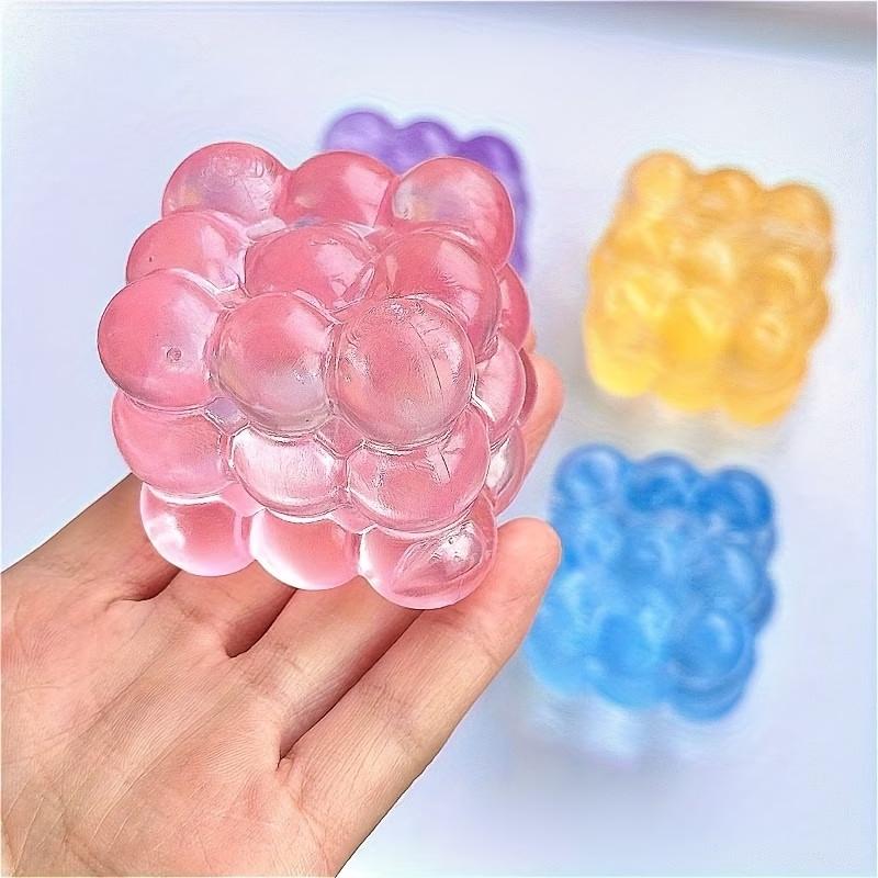 Super Soft Ice Transparent Grape Shape Squeeze Toy, Stress Relief Fidget Toy, Small Muscle Skill Building, Slow Rise Simulation Fruit, Stress Relief Gadgets