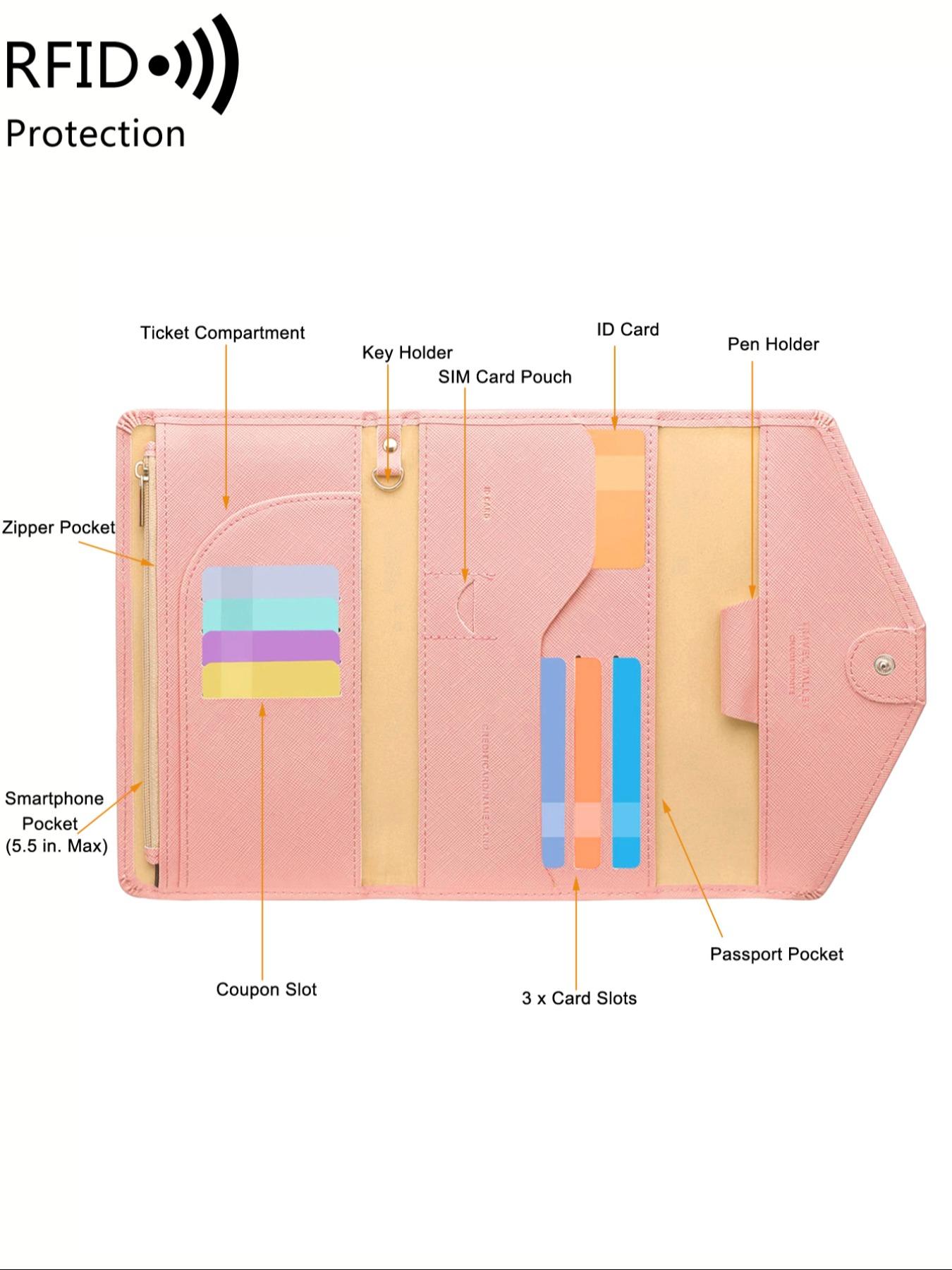 Women's Fashionable Multi Card Slot Credit Card Organizer Card Holder, Casual Minimalist Plain Color RFID Protection Wallet with Rfid Card Slots, Simple All-match Wallet for Daily Life