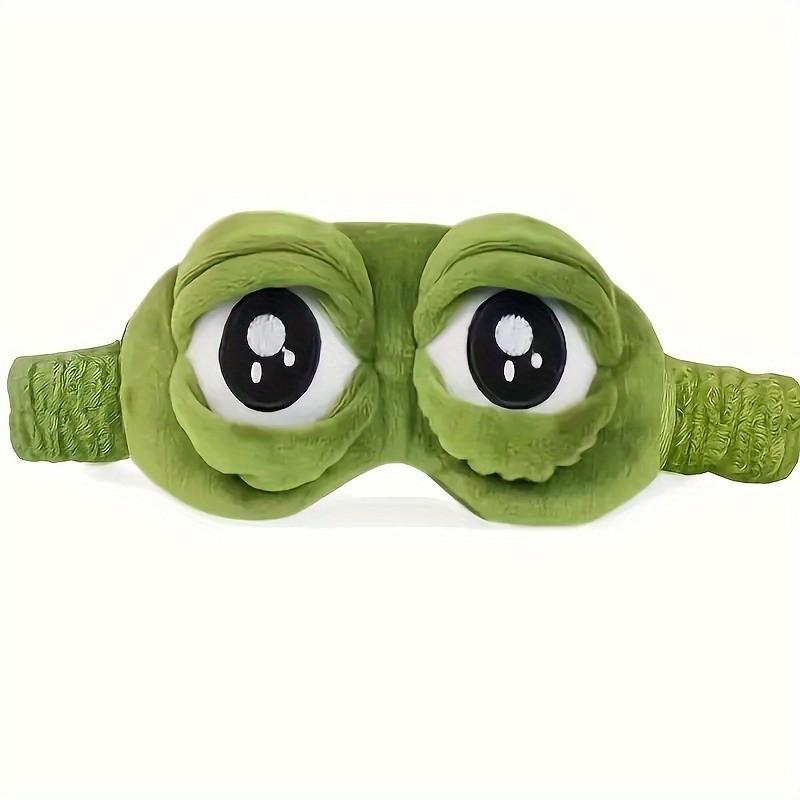 Cute Frog Sleeping Eye Mask for Comfort and Relaxation, Soft Travel Essential for Power Naps and Rest, Perfect for Eye Care