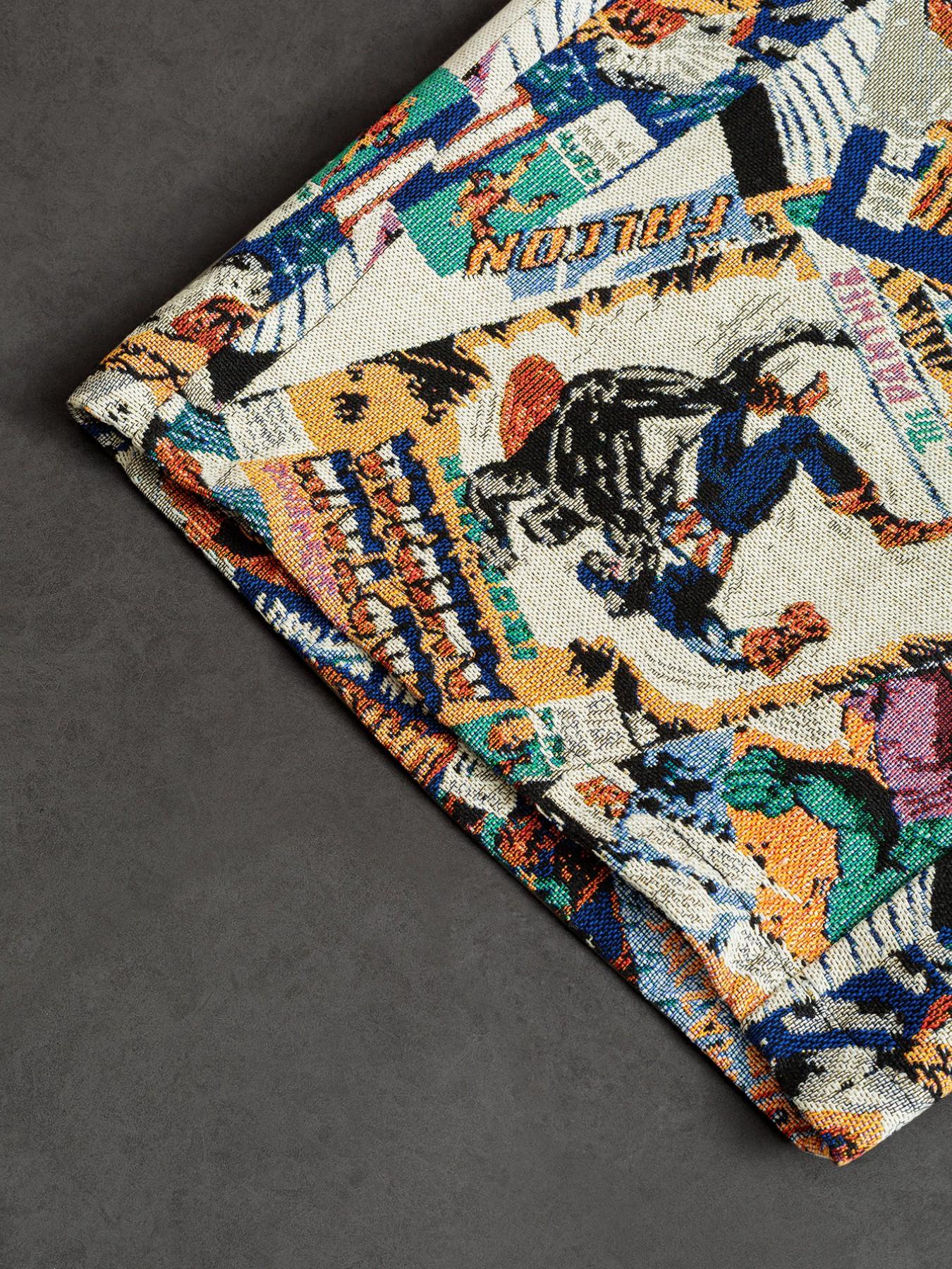 Men's Retro Comic Style High Street Shorts, Loose Fit with Drawstring Waist, Full Print, Summer Cool Breathable Essential, Casual Shorts Men's Retro Comic Style High Street Shorts, Loose Fit with Drawstring Waist, Full Print, Summer Cool Breathable Essential, Casual Shorts