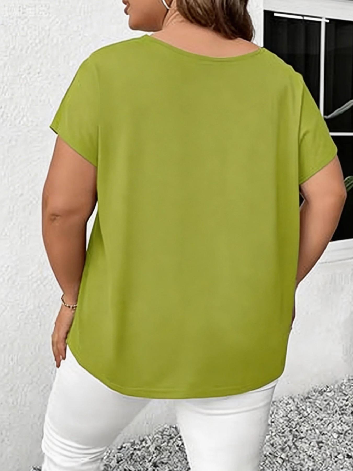 Women's V Neck Hollow Out Short Sleeve Top Blouse, Lightweight Loose Blouses, Loose Fit Basic Casual Summer Fashion, Comfortable Daily Wear Tee for Women Womenswear