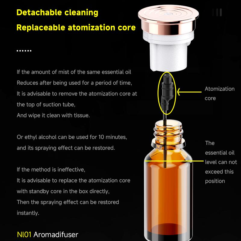 Professional grade essential oil diffuser, waterless belt-free timed aromatherapy machine, wall-mounted diffuser, suitable for bedrooms, living rooms, offices