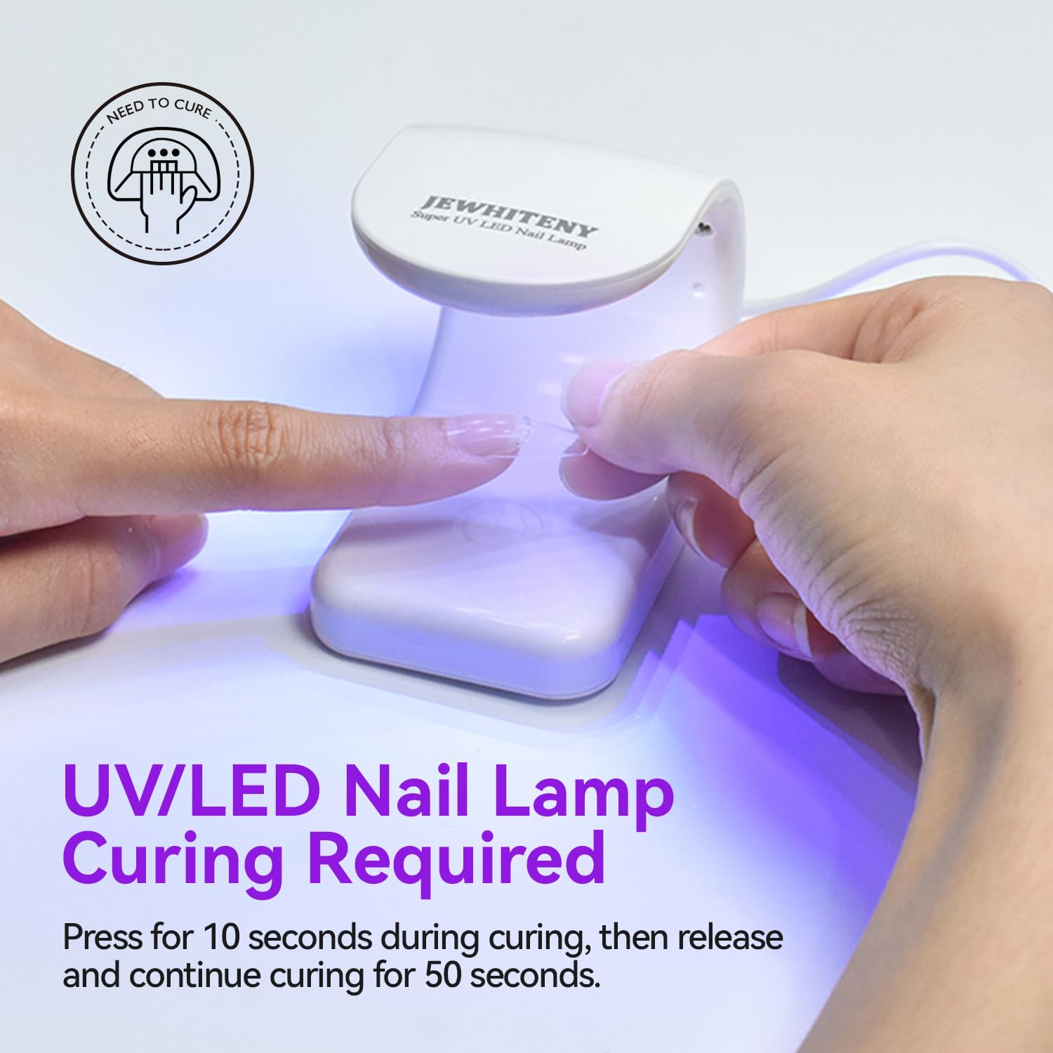 JEWHITENY 2pcs 10ML Nail Glue Gel for Nail Tips Nail Gel Glue for False Nails Tips and Clear Press on Nails Gel Nail Glue Long Lasting Need U V Light Cured