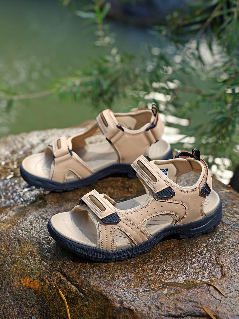 Men's Large Size Sport Sandals, Summer Casual Beach Shoes, Fashionable Men's Velcro Slippers, Durable Design, Comfortable Stylish Footwear, Hiking Sandals Men's Large Size Sport Sandals, Summer Casual Beach Shoes, Fashionable Men's Velcro Slippers, Durable Design, Comfortable Stylish Footwear, Hiking Sandals