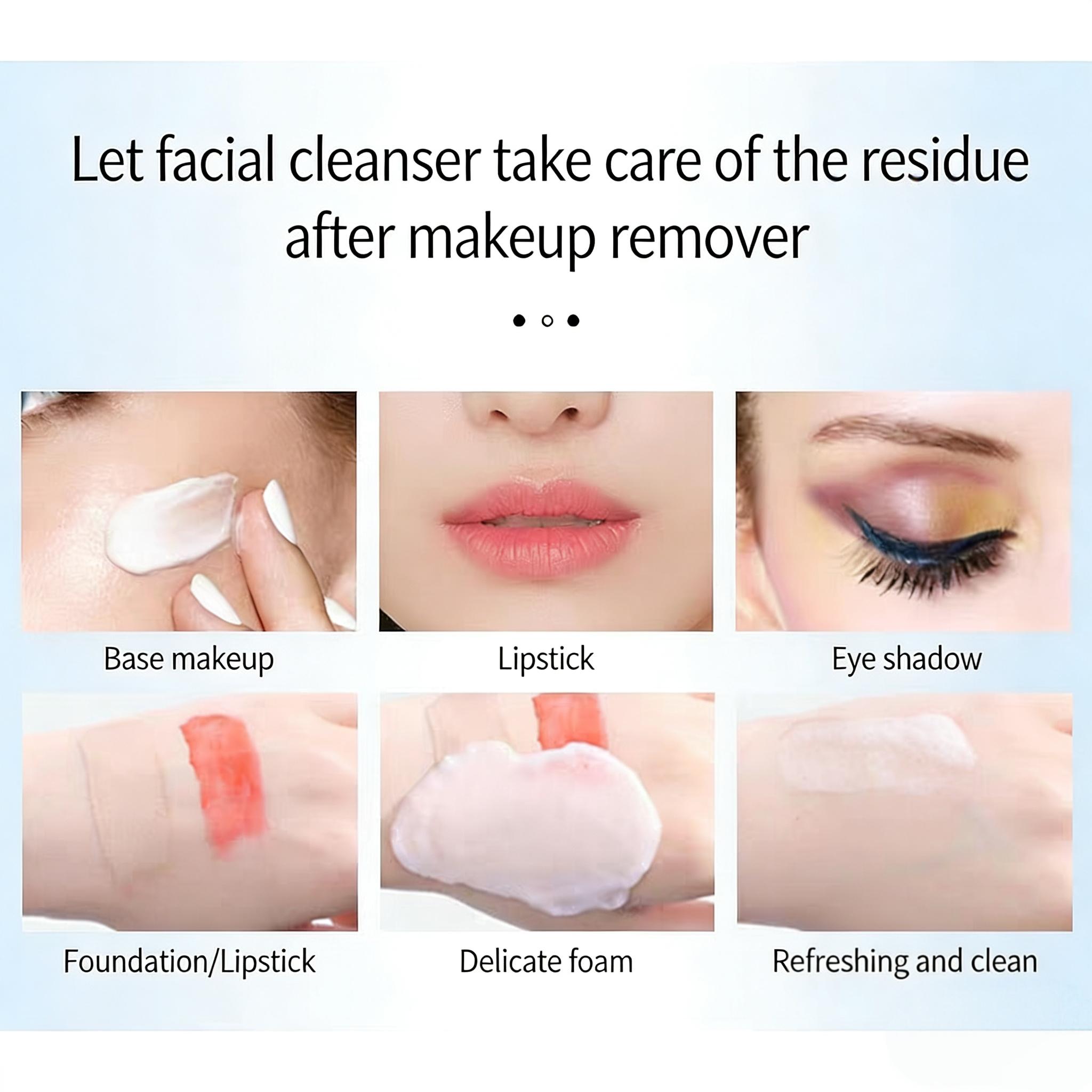 Amino Acid Face Wash Mousse, Deep Cleansing Foam for All Skin Types, 125ML, Suitable for Men and Women, Gentle and Effective