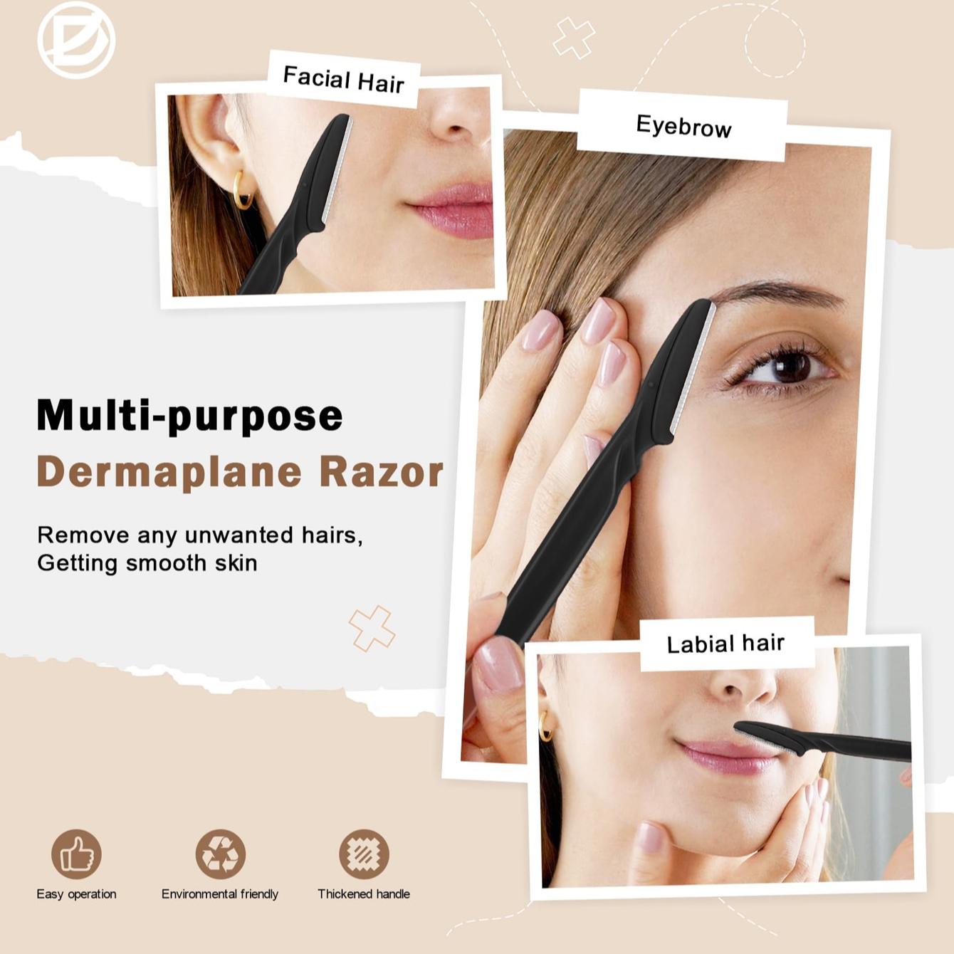 12pcs Dermaplaning Tool - dermaplane Razor For Women Face Multipurpose Eyebrow Razor & Face Shaver For Women With Precision Covers Dermaplane,Makeup,Cheap,Room Decor,Vanity,Travel,Bedroom,Makeup Accessories,Eyebrow Razor