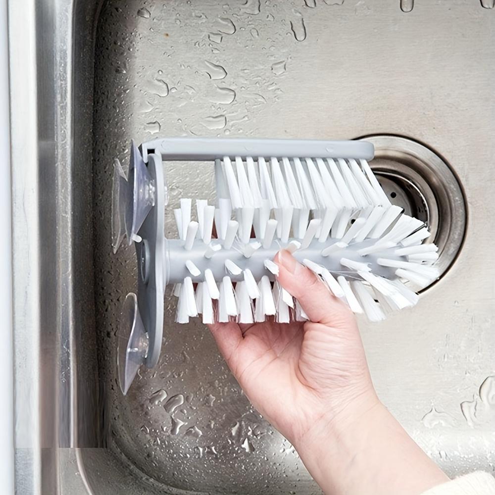 2pcs Wall-Mounted Cup Cleaning Brush, Multi-Functional and Practical Cleaning Brush, Cleaner, Suitable for Kitchen Sinks and Washbasins, Rotatable Cup Cleaning Brush for Washing Cups, Bottle Washer