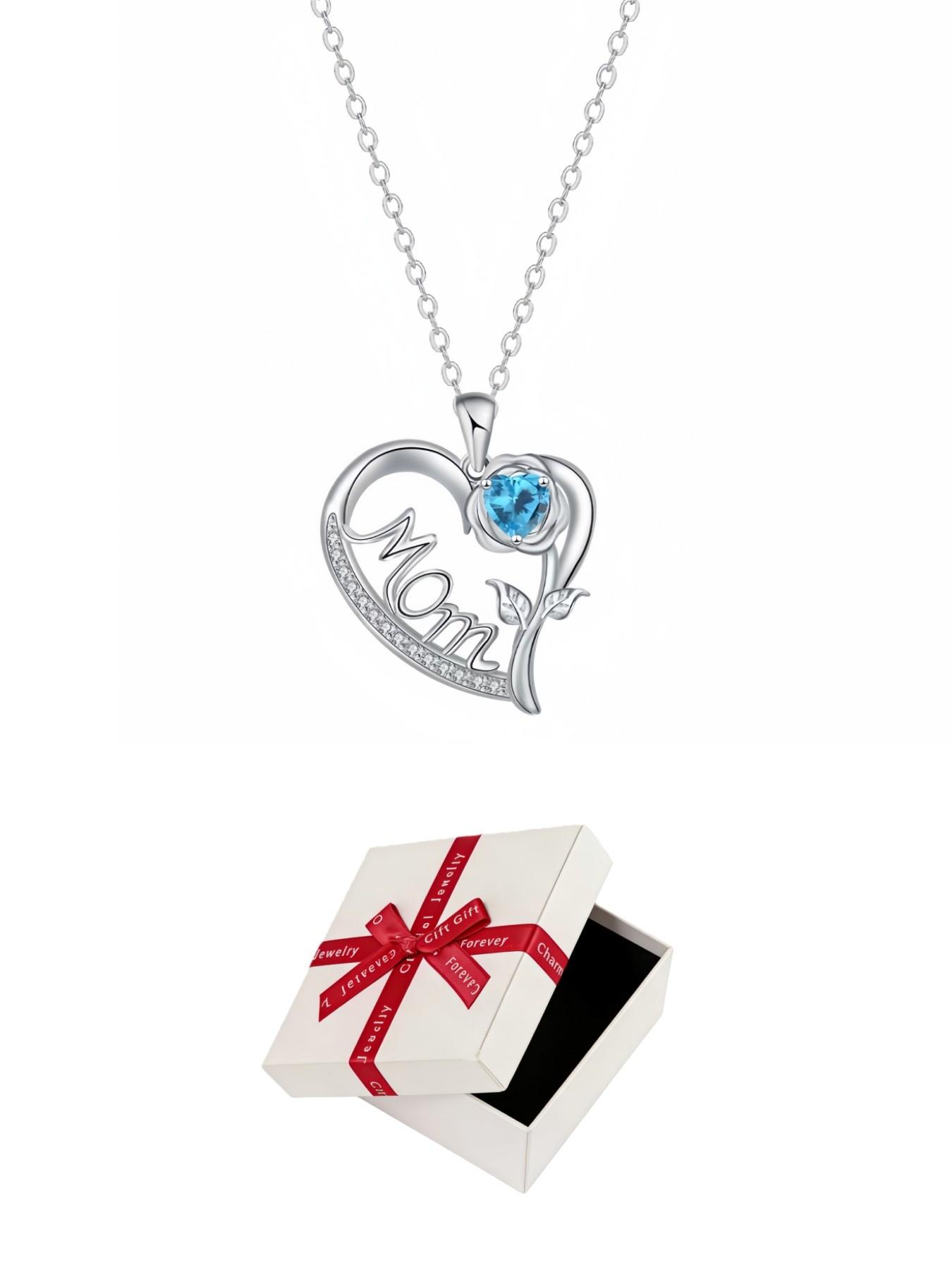 Soft Heart Rose Imprint Premium heart-shaped MOM rose necklace, niche & sparkling, skin-brightening pendant.Paired with a preserved rose & teddy bear jewelry gift box.Ideal mysterious gift for birthdays, Valentine’s Day, Mother’s Day and Christmas.
