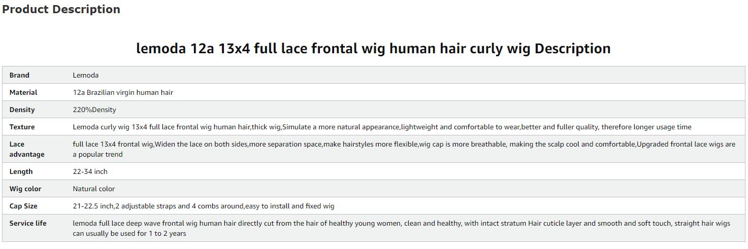 Lemoda 200% Density 15A Virgin 13x6 Deep Wave Full Lace Frontal Wig Human Hair 13x4 Water Wave density Human Hair HD Transparent Curly Front Wigs