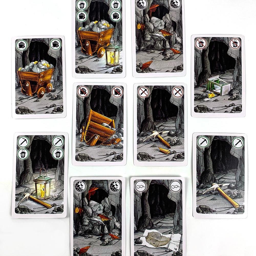 Earth Exploration Theme Card Game Set, Miner Adventure Desktop Paper Game, Treasure Hunt Strategy Cards, Party Fun Board Games