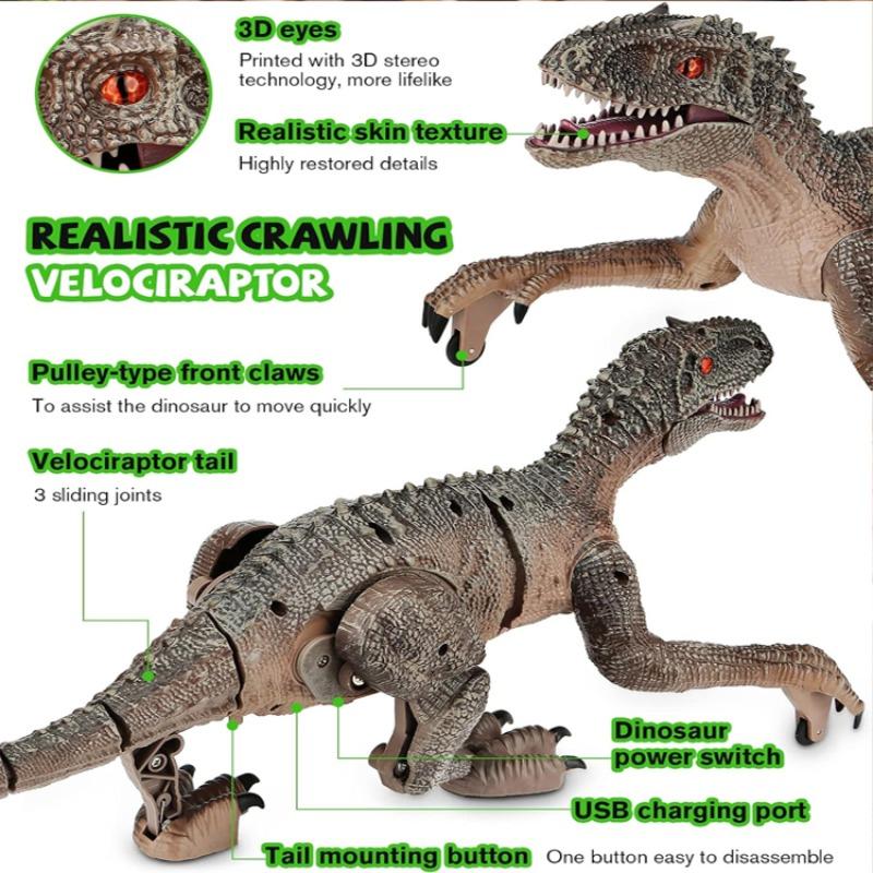 Realistic Remote Control Dinosaur Toy, Walking Smart Sound Light Tyrannosaurus Rex, Kids Birthday Christmas Gift, Requires 2 Aa Batteries